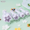 Bộ 4 khuôn ấn bánh hình hoa đào TQ