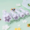 Bộ 4 khuôn ấn bánh hình hoa đào TQ