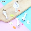 Bộ 4 khuôn ấn bánh hình bầu dục TQ