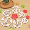 Bộ 6 khuôn ấn bánh hình hoa 5 cánh nhựa TQ