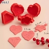 Bộ 4 khuôn ấn bánh chủ đề Valentine Day TQ