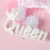QC-Set 5 Que cắm chữ Queen ngọc trai trắng TQ