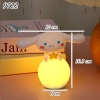 Tượng Chó Trắng Cinnamoroll Ngồi Quả Cầu Đèn Led Nhựa Cứng TQ