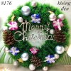 Vòng nguyệt quế noel Xanh hộp quà (không đèn) TP