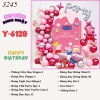 Bóng chữ phồng nền Heo Peppa Party 6128 TT.