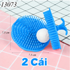 Bộ 2 Bàn Chải Silicon Lông Mềm Màu Xanh Dương