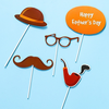 SCG-set cắm giấy Happy Father Day mũ kính râu