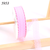 Cuộn 25m Ruy băng Ren hồng khổ 3cm