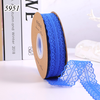 Cuộn 25m Ruy băng Ren xanh dương đậm khổ 3cm
