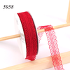 Cuộn 25m Ruy băng Ren đỏ đô khổ 3cm