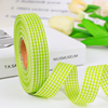 Cuộn 40m Ruybang lụa kẻ caro màu xanh lá khổ 2cm