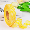 Cuộn 40m Ruybang lụa kẻ caro vàng cam khổ 2cm