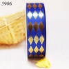 Cuộn 25m Ruybang họa tiết kim cương 2.5cm Xanh Biển