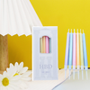 Nến vỉ 6 nến dài thẳng mix màu hàn quốc cao cấp