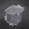 1 chiếc Cốc vuông trà sữa ( có nắp ) 10.10.7cm.( B10-8 ) TQ