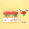 Vỉ 4 nến hoa cẩm chướng đỏ TQ