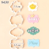 Bộ 4 khuôn ấn bánh nhựa trắng hình bảng tên 1 TQ
