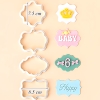 Bộ 4 khuôn ấn bánh nhựa trắng hình bảng tên 1 TQ