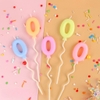 Nến số 0 màu pastel