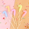 Nến số 7 màu pastel