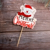 QC - Que cắm merry christmas người tuyết.