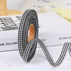 Cuộn 40m Ruybang lụa kẻ caro màu đen khổ 1cm