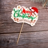 SCG- Que cắm merry christmas mũ đỏ.