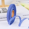 Cuộn 40m Ruybang lụa kẻ caro màu xanh dương đậm khổ 1cm