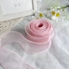 Ruybang voan HỒNG NHẠT không lõi cao 4cm dài 9m.