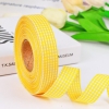 Cuộn 40m Ruybang lụa kẻ caro vàng cam khổ 2cm