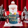 Cuộn mica bọc thành bánh ông già noel viền xanh