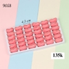 Vỉ 36 chiếc bánh macaron hình tim hồng TQ.