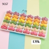 Vỉ 36 chiếc bánh macaron hình sao mix màu TQ.