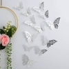 set 12 bướm giấy mica bạc