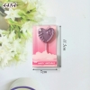 Vỉ nến trái tim chữ love màu hồng đậm