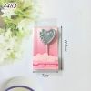 Vỉ nến trái tim chữ love màu bạc
