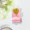 Vỉ nến trái tim chữ love màu vàng tươi