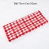 Cuộn thành vải ĐỎ dài 75cm cao 30cm kèm+ghim băng ngọc trai