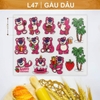 Khuôn socola Gấu dâu L47