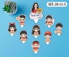 Set 9 Thẻ  Cô Ôm Hoa Và Học Sinh Ngày 20/11 M2