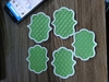 Set 5 Bảng Tên Sóng Lượn Đất Sét Màu Xanh Lá