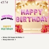 Bóng chữ happy birthday hồng tím