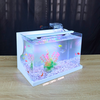 Bể cá mini Đúc uốn cong 35x21x23cm để bàn Với nhiều mẫu lựa chọn có kèm phụ kiện sỏi nền và cây nhựa