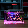 Bể Cá Mini Để Bàn Dán Sẵn Tranh Kích Thước 30x15x18cm Phù Hợp Nuôi Cá Cảnh Mini Để Bàn