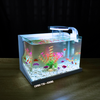 Bể cá mini Đúc uốn cong 30x18x20cm để bàn Với nhiều mẫu lựa chọn có kèm phụ kiện sỏi nền và cây nhựa