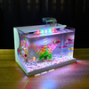 Bể cá mini Đúc uốn cong 30x18x20cm để bàn Với nhiều mẫu lựa chọn có kèm phụ kiện sỏi nền và cây nhựa
