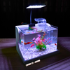 Bể cá mini Đúc uốn cong 25x16x18cm để bàn Với nhiều mẫu lựa chọn có kèm phụ kiện sỏi nền và cây nhựa