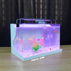 Bể cá mini Đúc uốn cong 35x21x23cm để bàn Với nhiều mẫu lựa chọn có kèm phụ kiện sỏi nền và cây nhựa