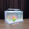 Bể cá mini Đúc uốn cong 40x24x25cm để bàn Với nhiều mẫu lựa chọn có kèm phụ kiện sỏi nền và cây nhựa