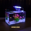 Bể Cá Mini Mài Cạnh Vi Tính Kích Thước 30x15x18cm - Thích Hợp Nuôi Cá Cảnh Để Bàn